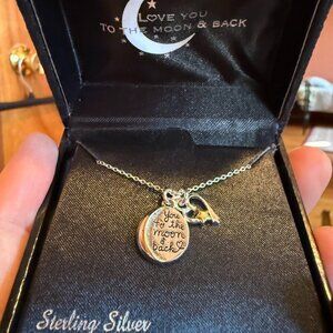Sterling Silver "Love You to the Moon & Back" Charm Necklace